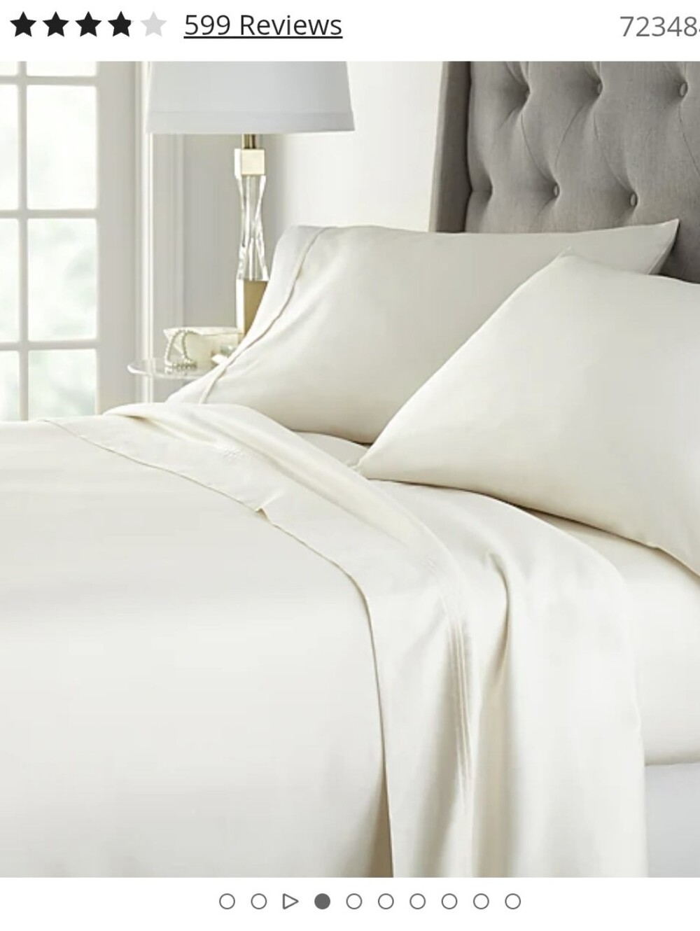 New Liz Claiborne Luxury Performance Queen Sheet Set Off White Cotton Blend 1000